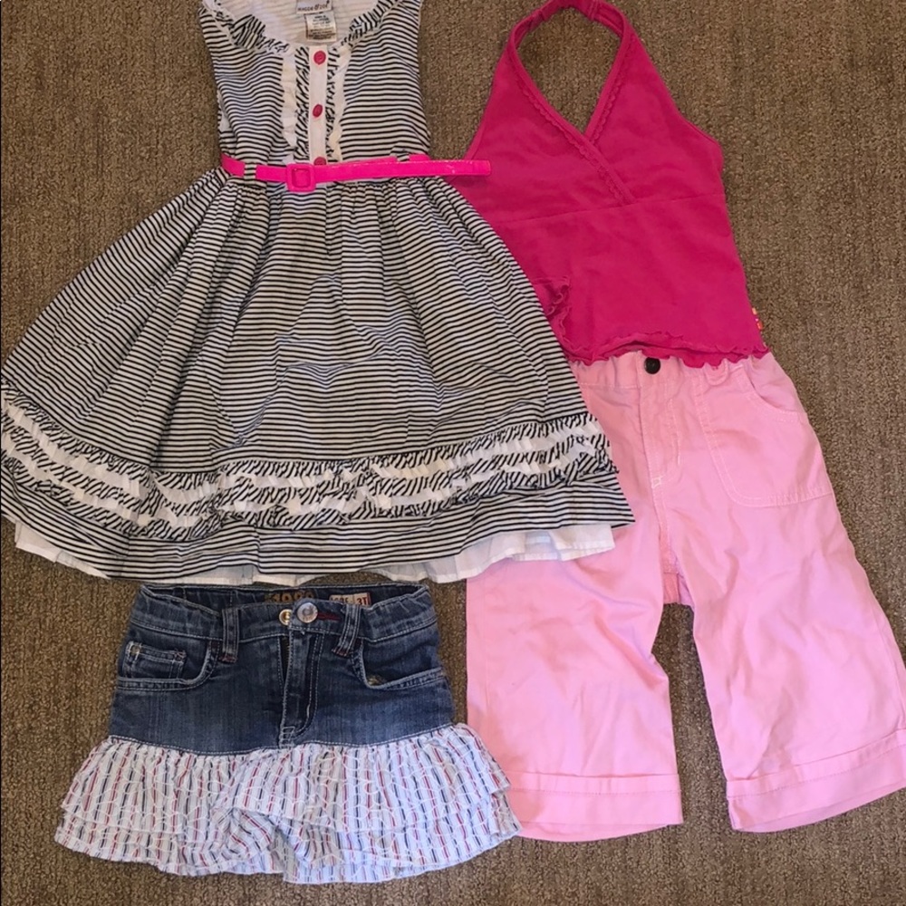 4T Bundle - dress, Capri pants top and skirt